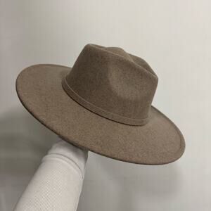 FRYE Solid Fedora Hat in Taupe